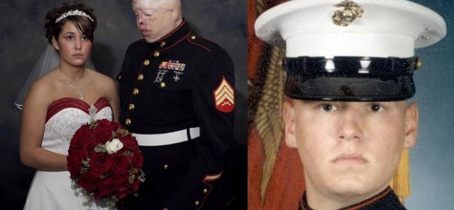Left: Sgt. Tyler Ziegel with his wife, Renee, in 2006. Photo by Nina Berman