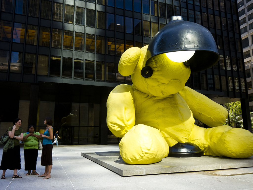 Untitled artwork by Urs Fischer in midtown Manhattan.